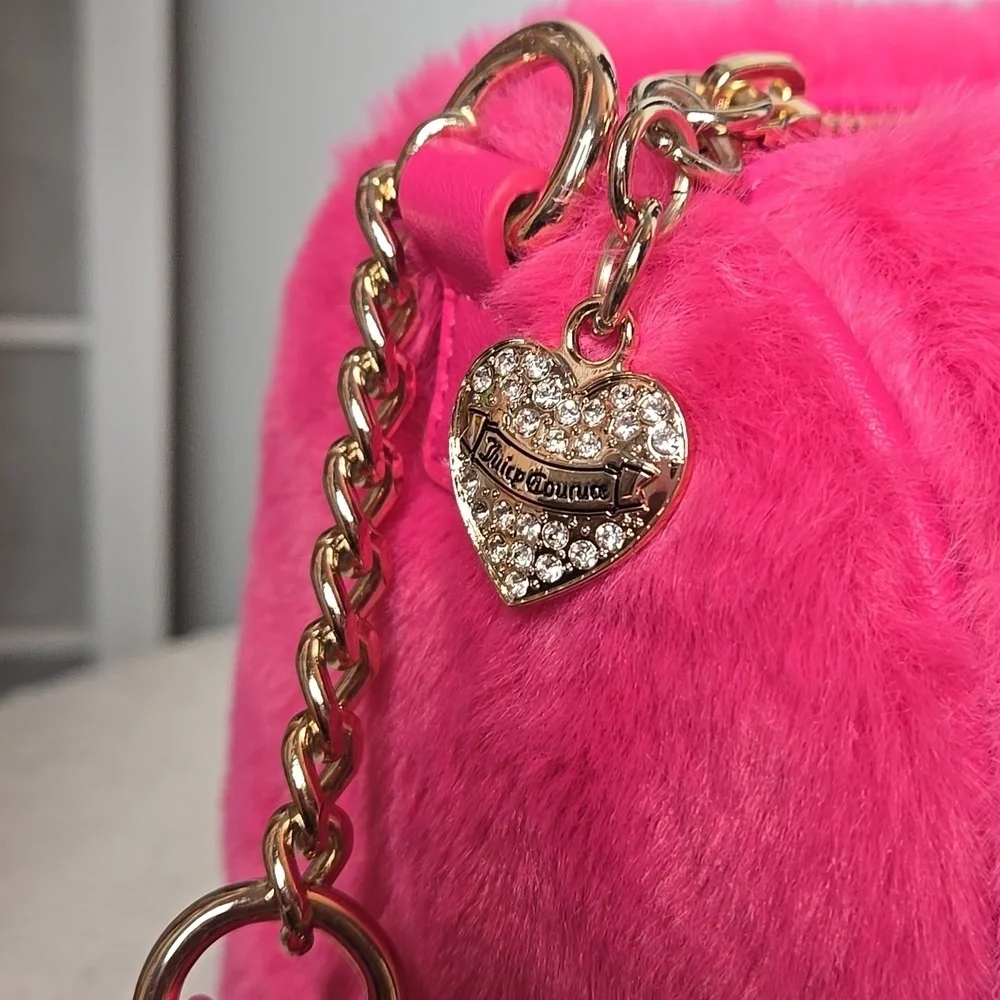 NWT Juicy Couture Pink Fluffy Satchel